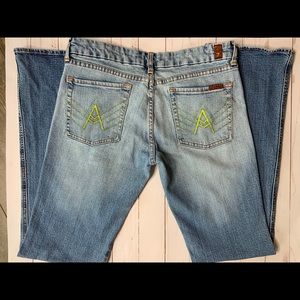 7 FOR ALL MANKIND Bootcut Blue Jeans